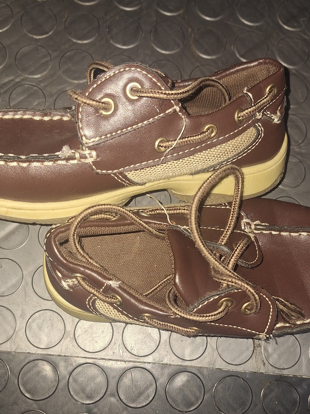 Kids Brown Boat Shoes with Cushioned Sole